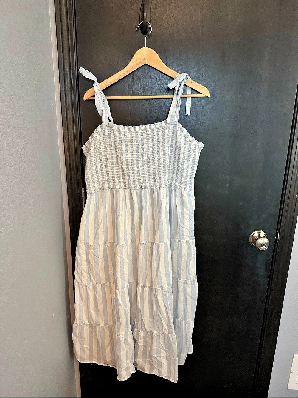 J.Crew Striped Midi Dress in Blue & White Size XXL